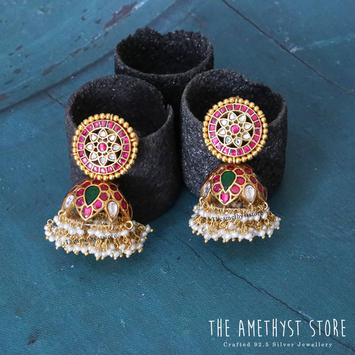 gold-plated-antique-silver-jhumka-designs (10)