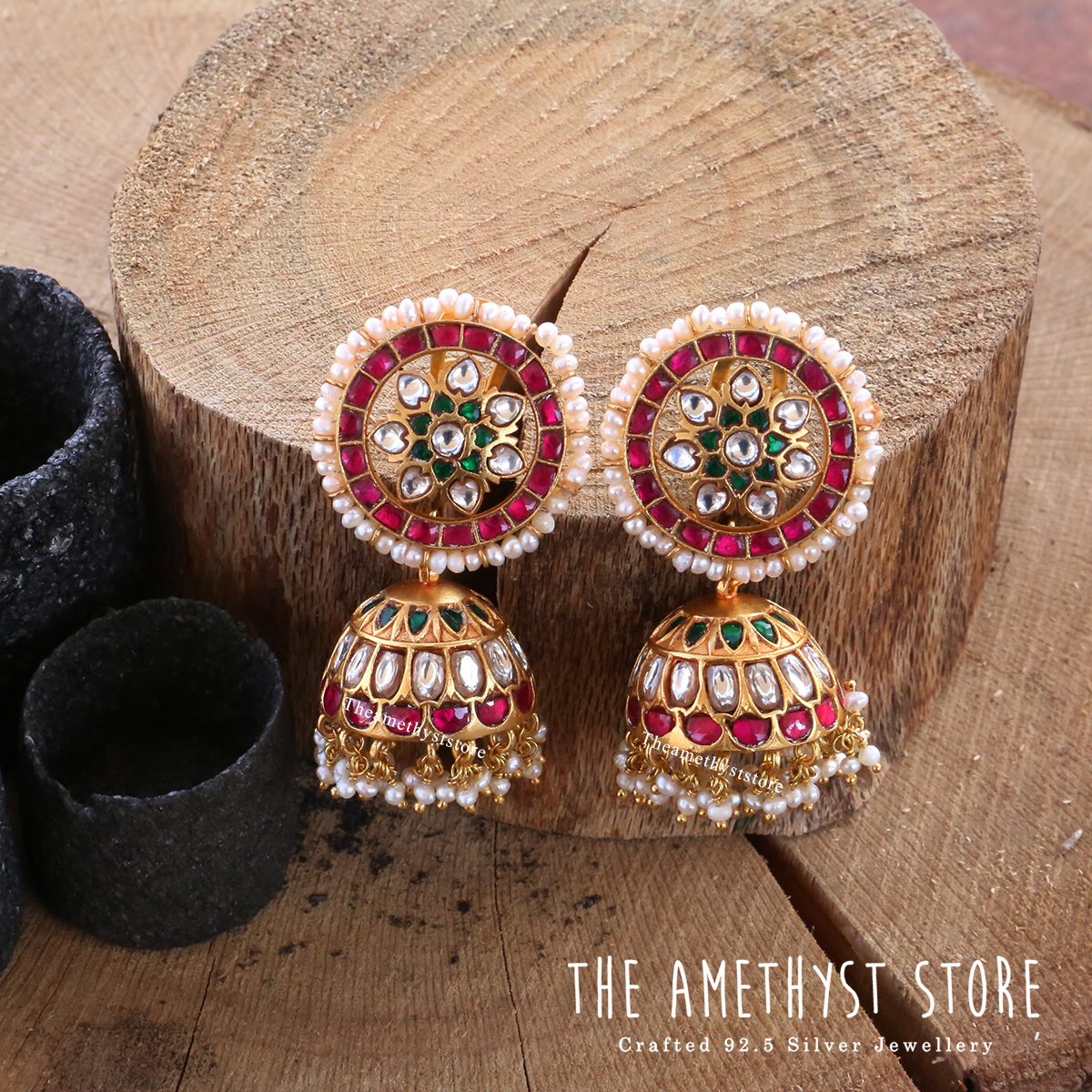 gold-plated-antique-silver-jhumka-designs (5)