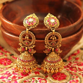south-indian-gold-jhumka-designs (6)