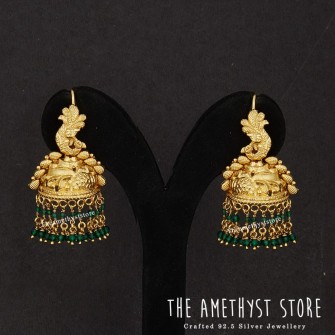 gold-plated-antique-silver-jhumka-designs (7)