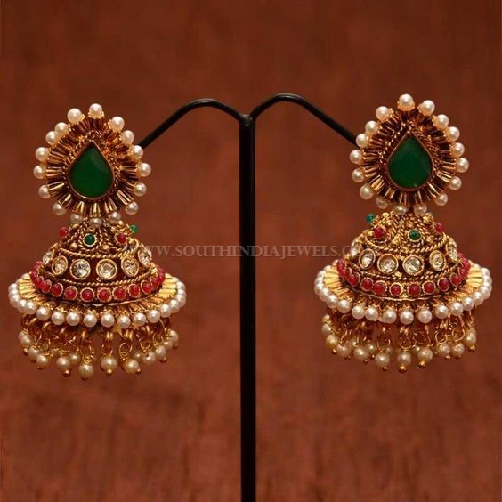 19 Beautiful Gold Jhumka Designs You Need To See • South India Jewels