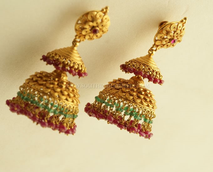 Beautiful Gold Jhumka Designs