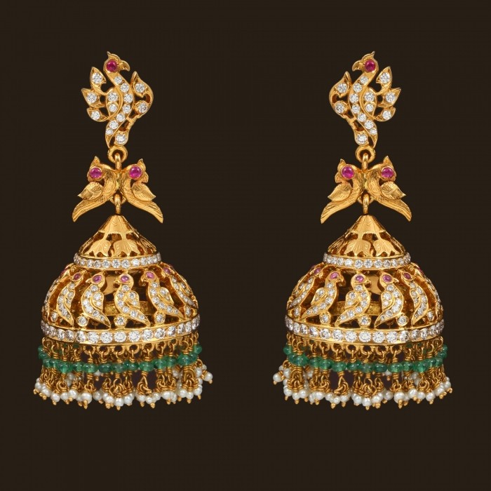 South Indian Gold Jhumka Designs