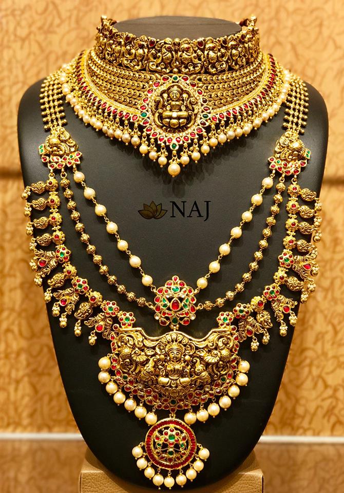 21 Traditional Gold Jewelry Set Designs For Marriage South India Jewels