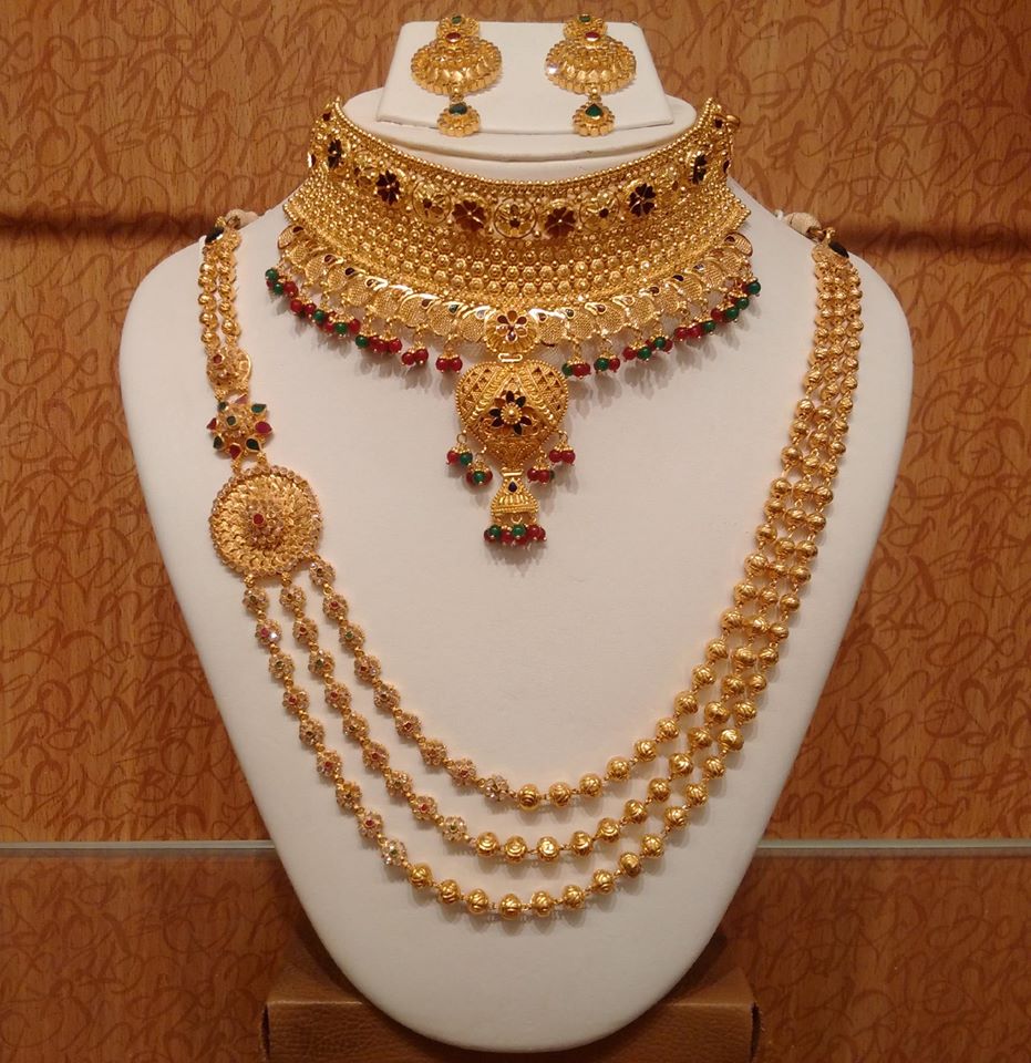 Gold Bridal Antique Necklace Set at Carolyn Palomo blog