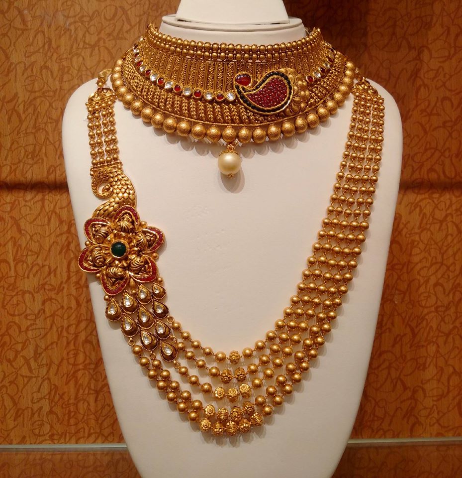 21 Traditional Gold Jewelry Set Designs For Marriage • South India Jewels 2628