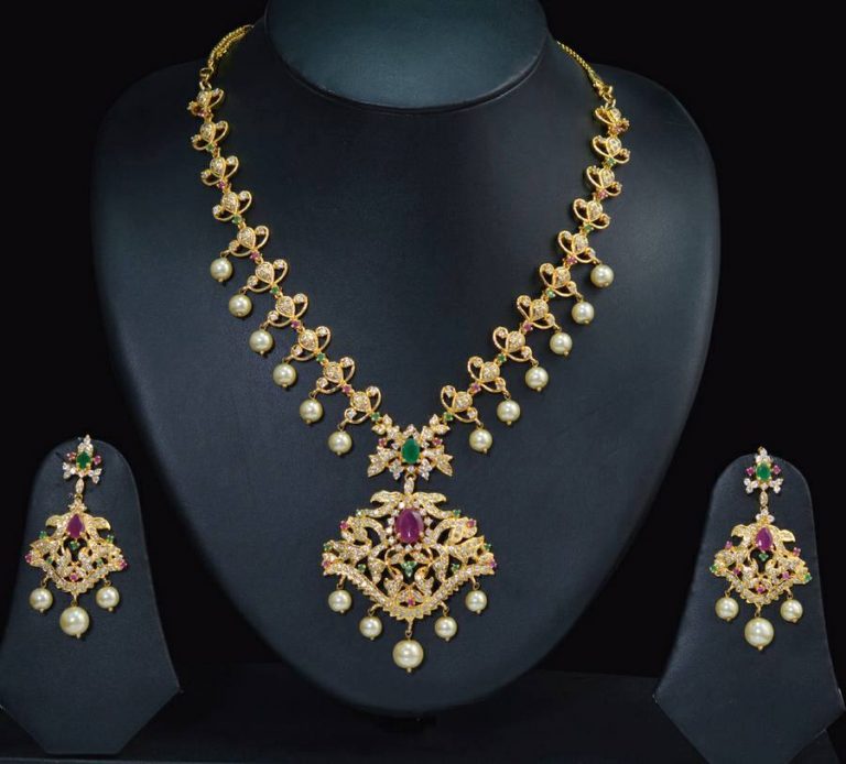 21 Stone Necklace Designs You Can Wear For Any Occasion • South India ...