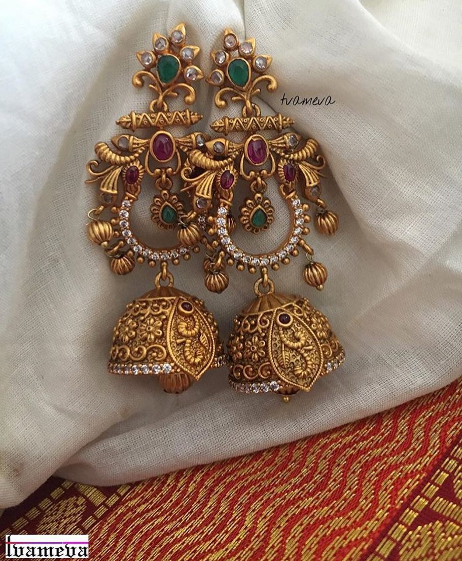 Latest antique sale gold earring designs