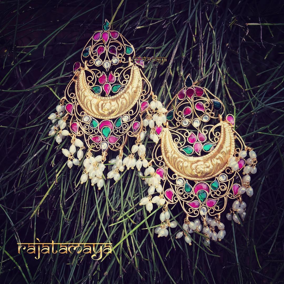 antique kundan earrings