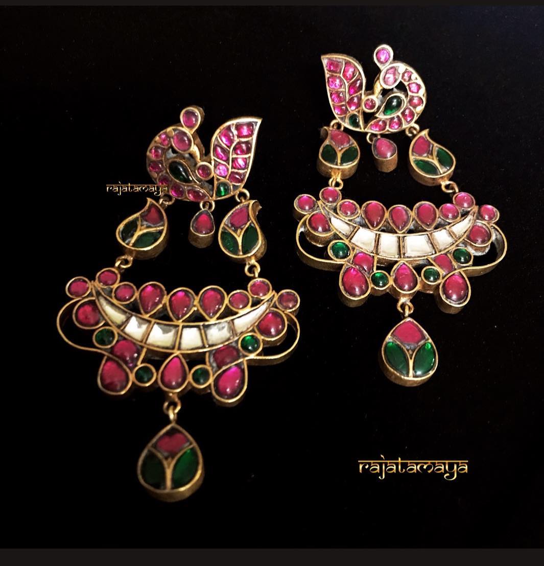 antique kundan earrings