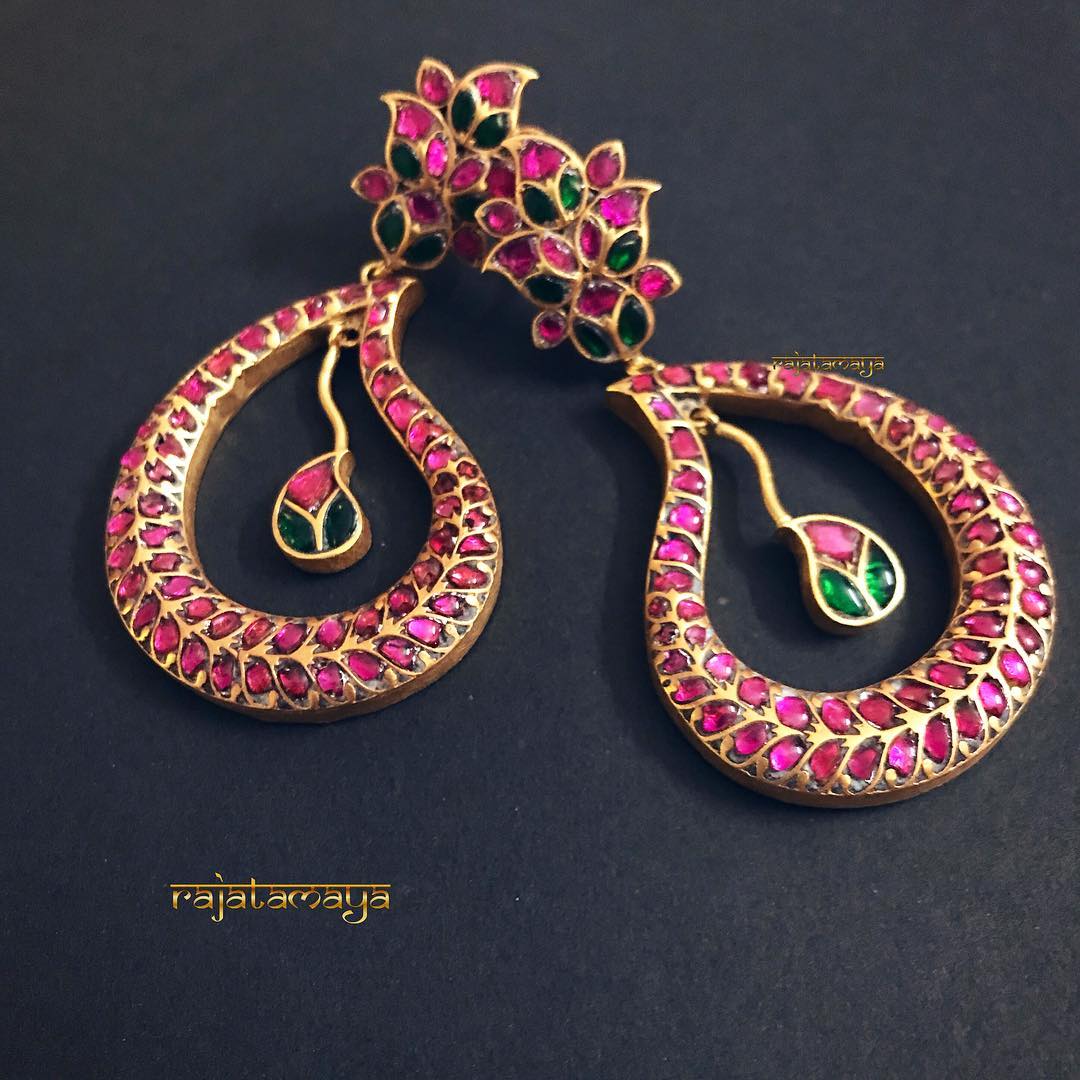 antique kundan earrings