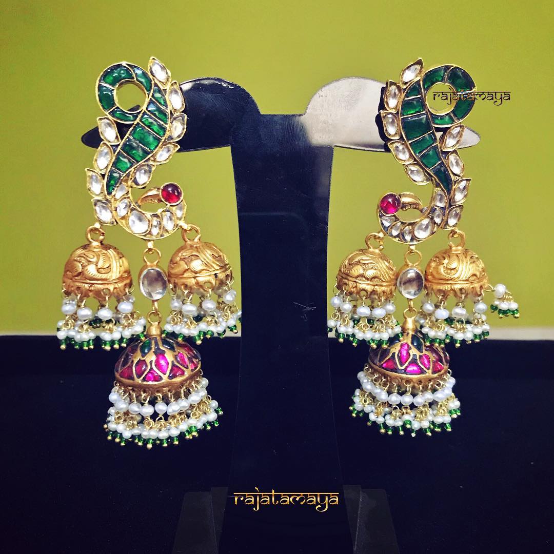 antique kundan earrings