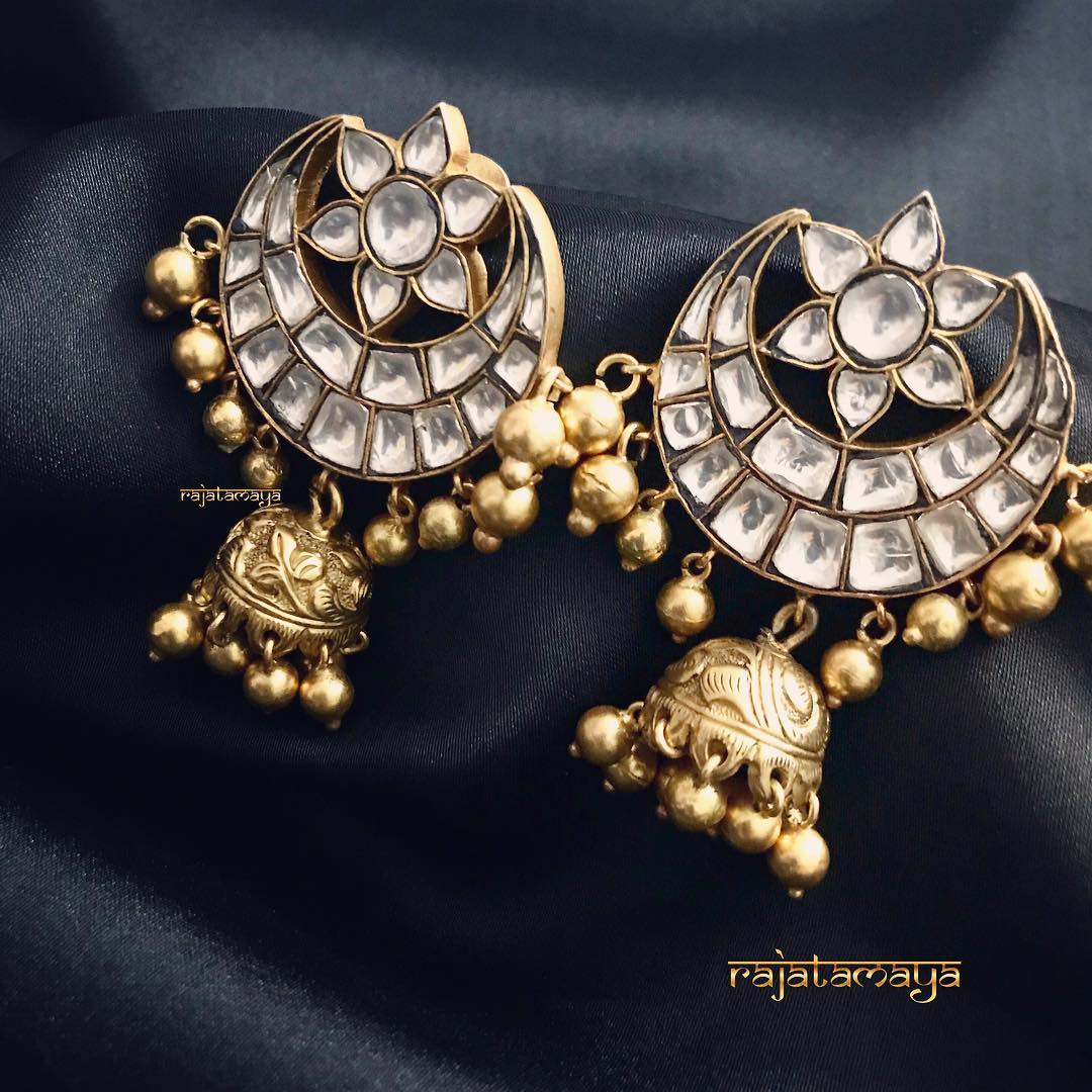 antique kundan earrings