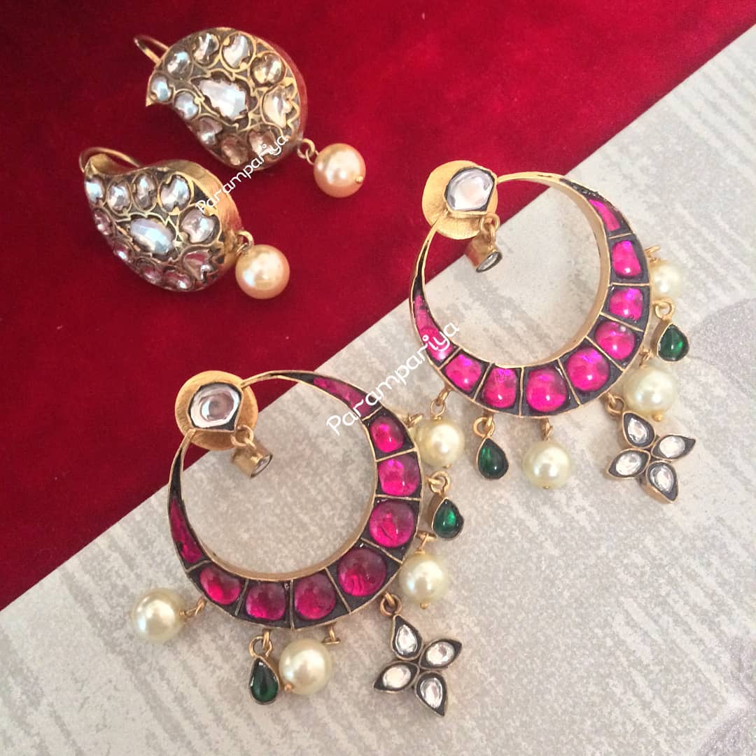 antique kundan earrings