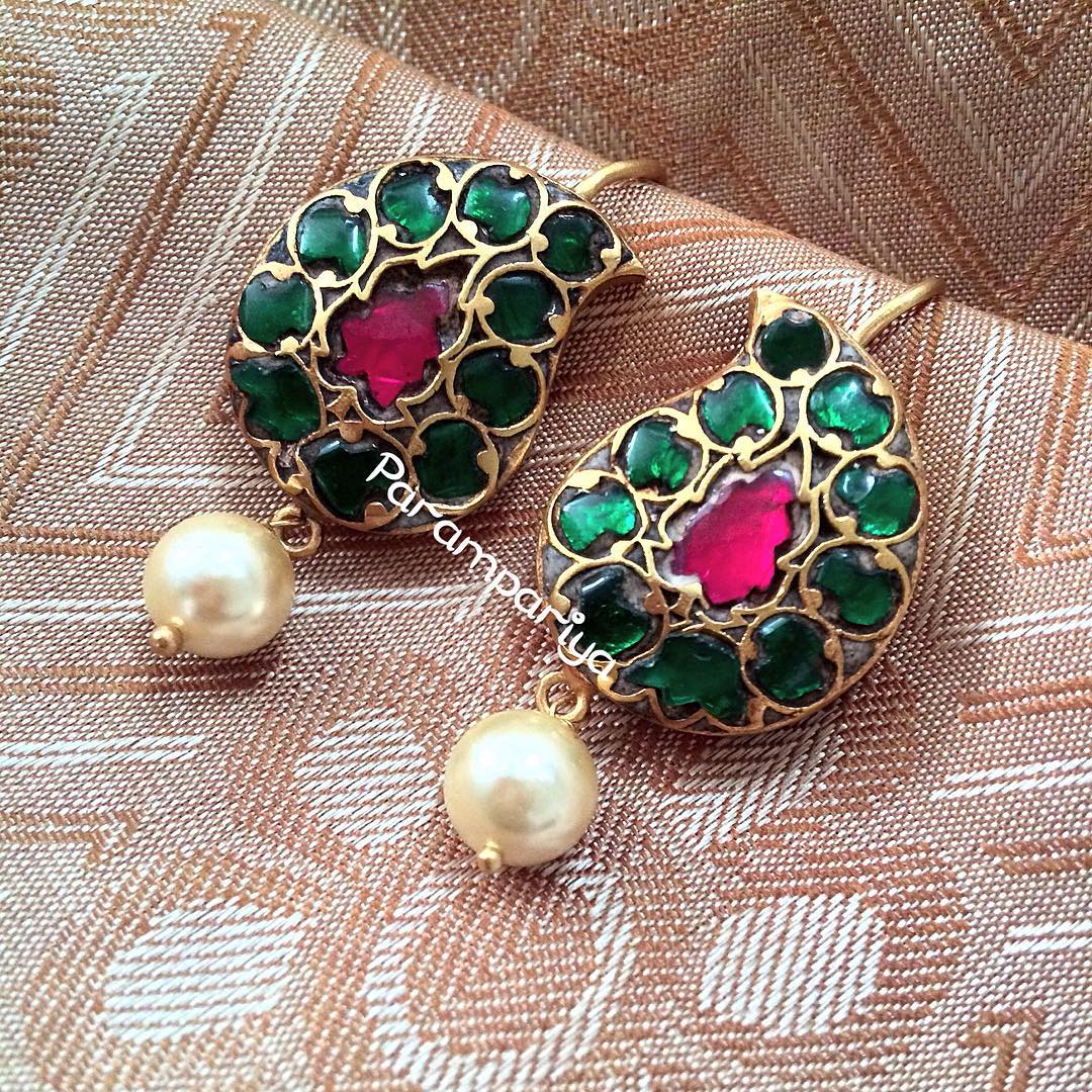 antique kundan earrings