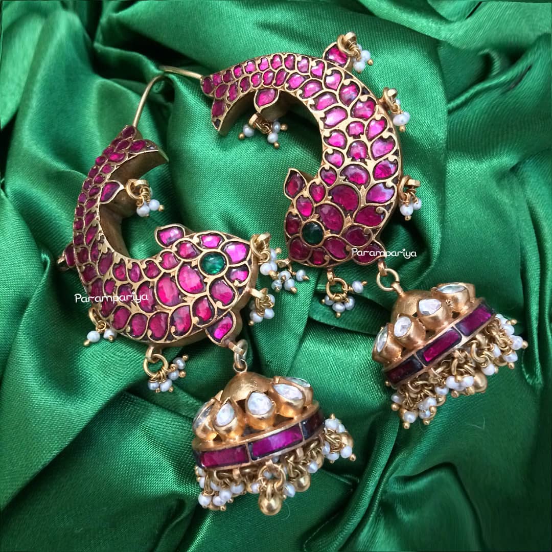 antique kundan earrings