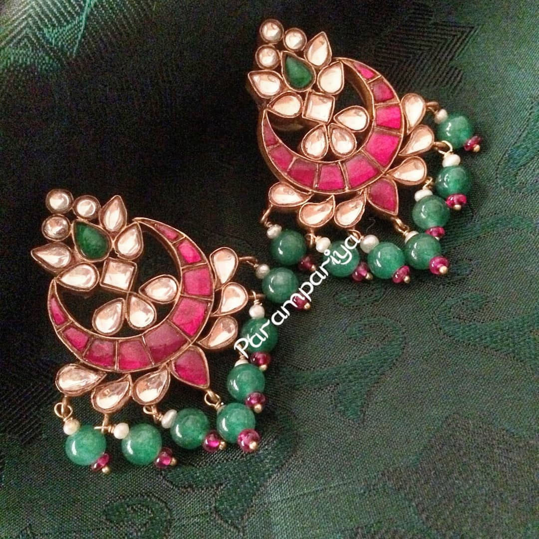 antique kundan earrings