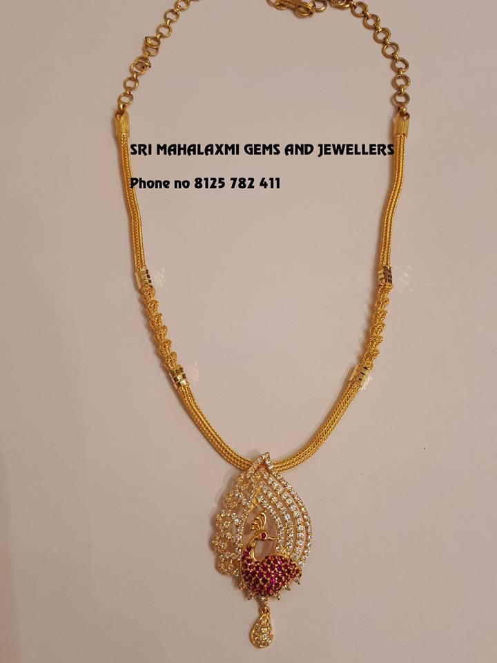 small gold necklace designs