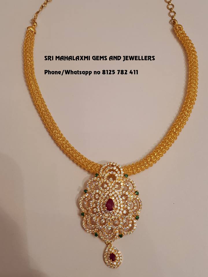 small gold necklace designs