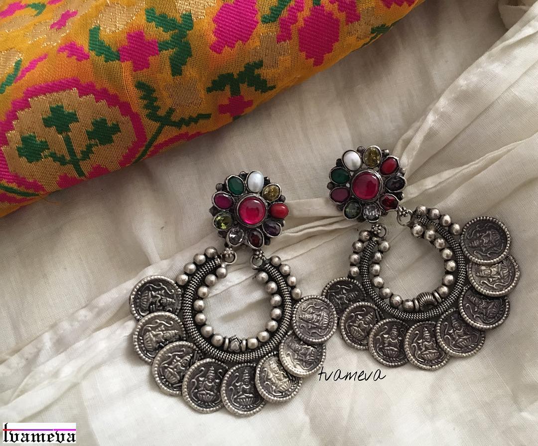 Indian Designs Antique long earrings |Bollywood Style dangling Earring