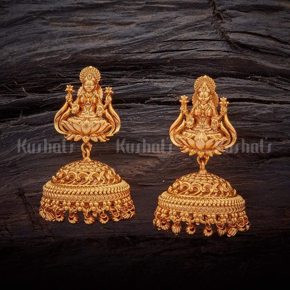 Muchmore Exclusive Gold Plated Jhumki Style Polki Earring | Gold earrings  designs, Gold jewelry fashion, Bridal gold jewellery designs