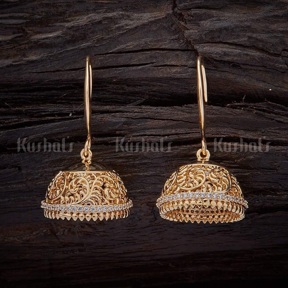 Buy South Indian Style Traditional Look Gold Design Short Earrings for Women