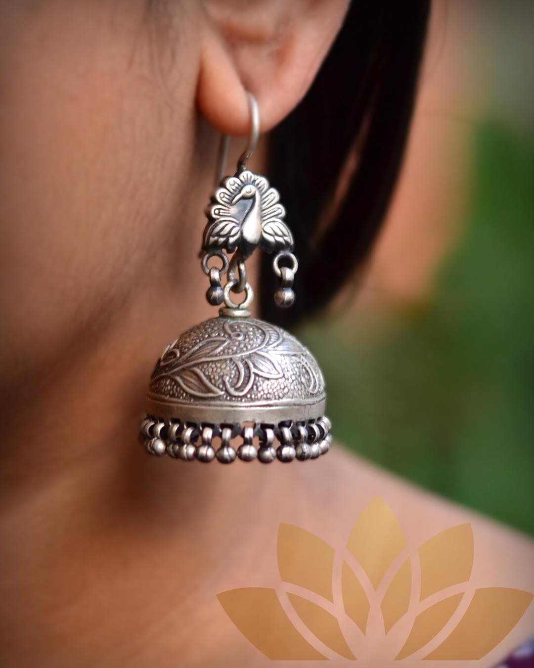 Silver hot sale antique earrings