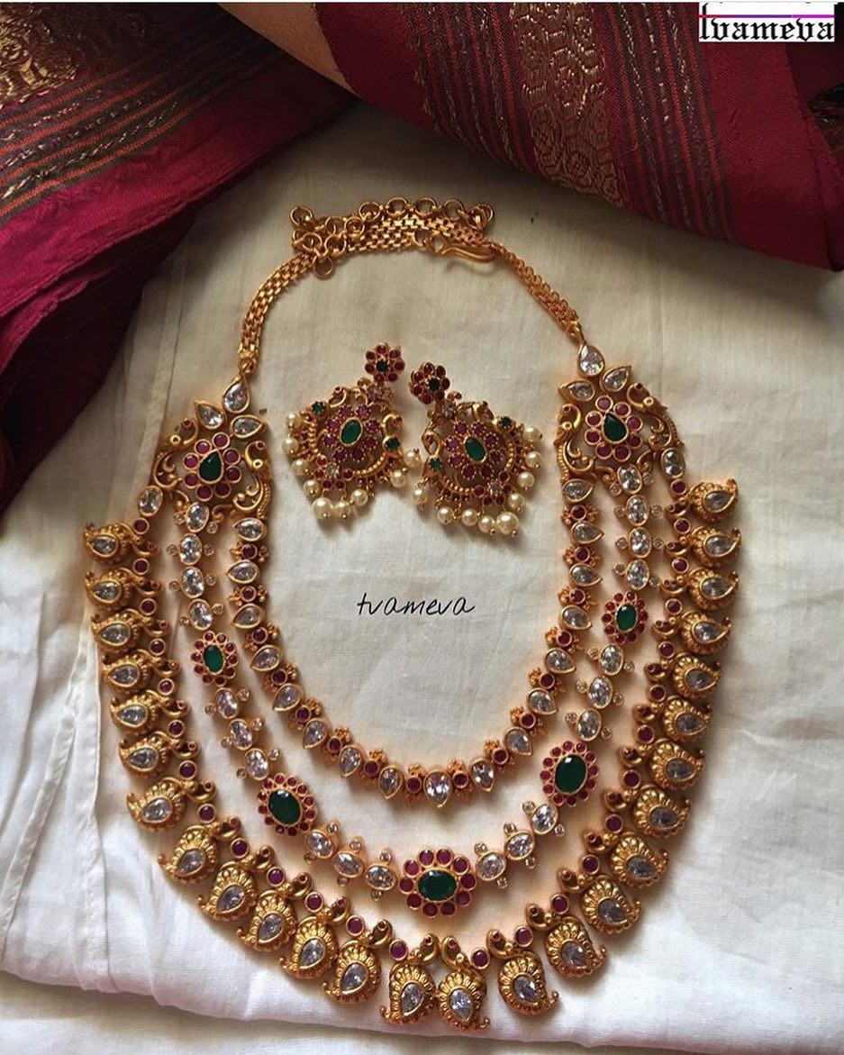 indian ruby emerald necklace designs