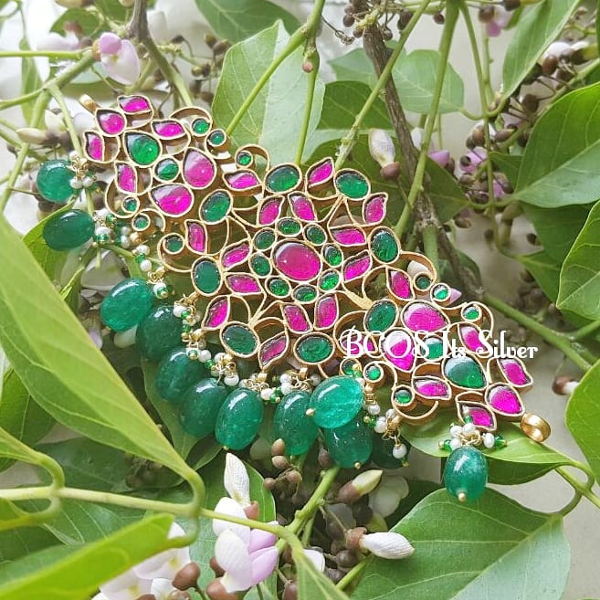 indian ruby emerald necklace designs