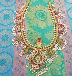 Ruby Emerald Necklace Designs That Are So Good! • South India Jewels