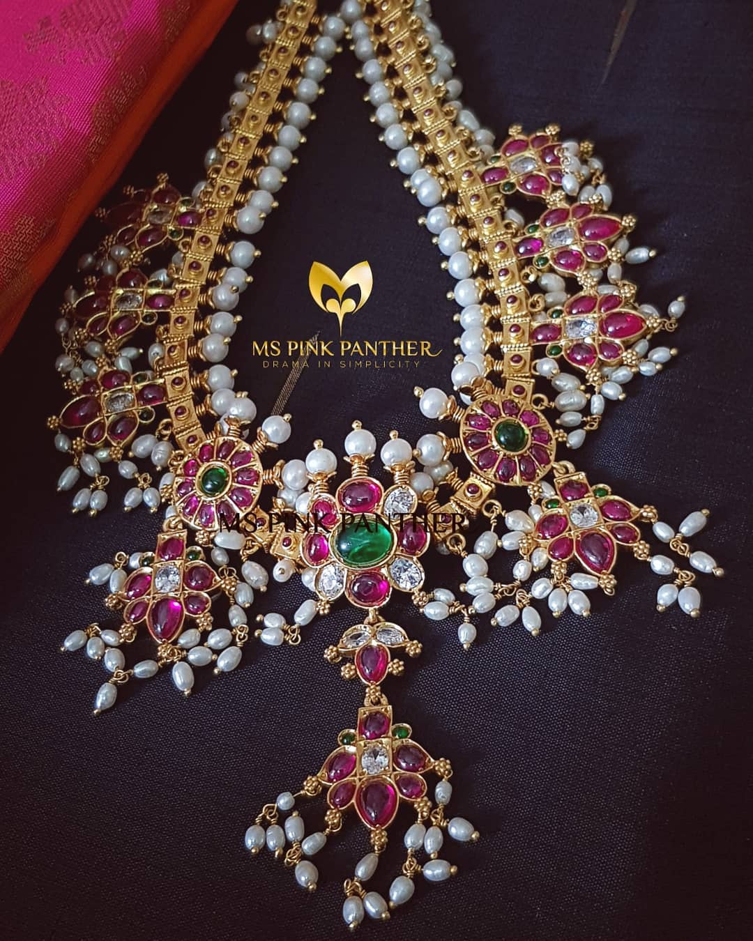 indian ruby emerald necklace designs