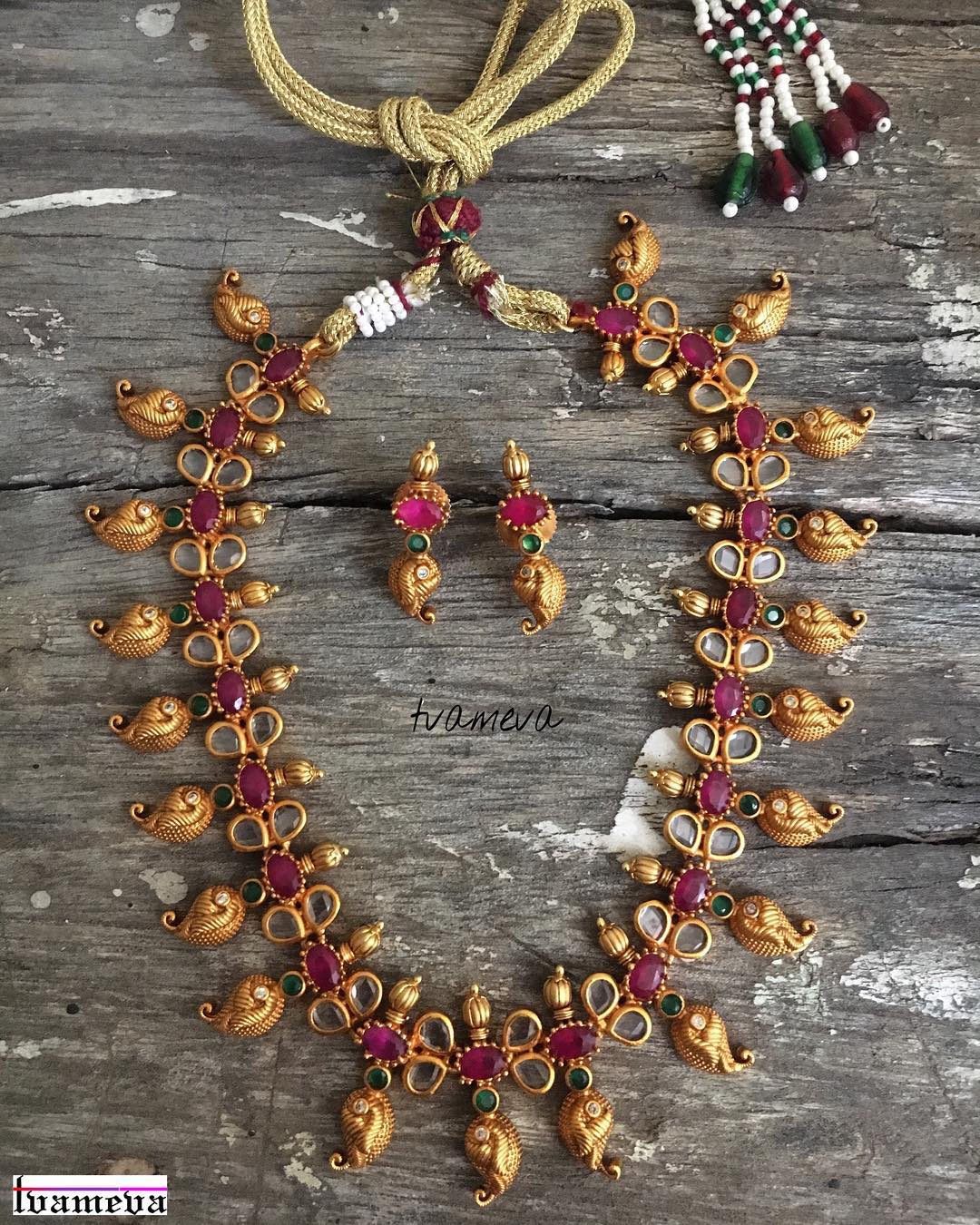 latest ruby necklace designs