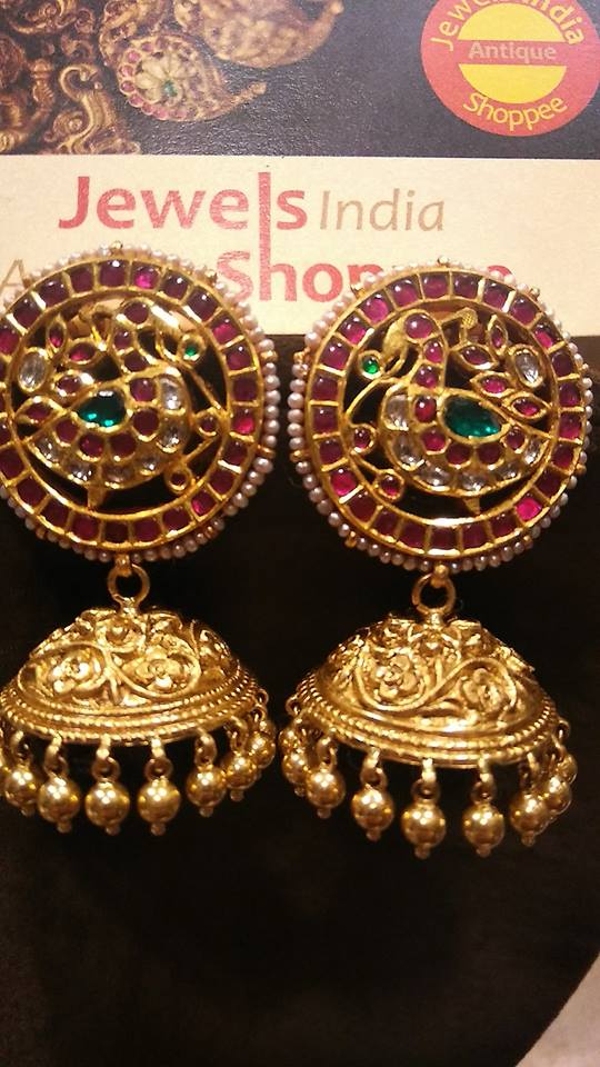 temple jewellery jhumkas