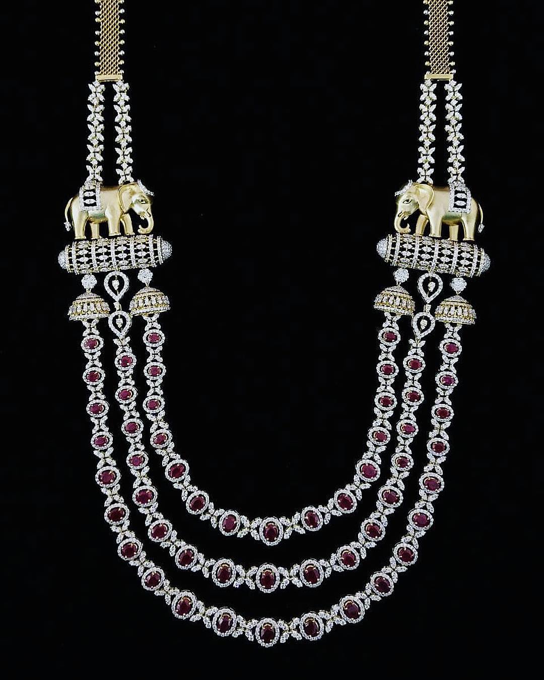 heavy diamond necklace set designs