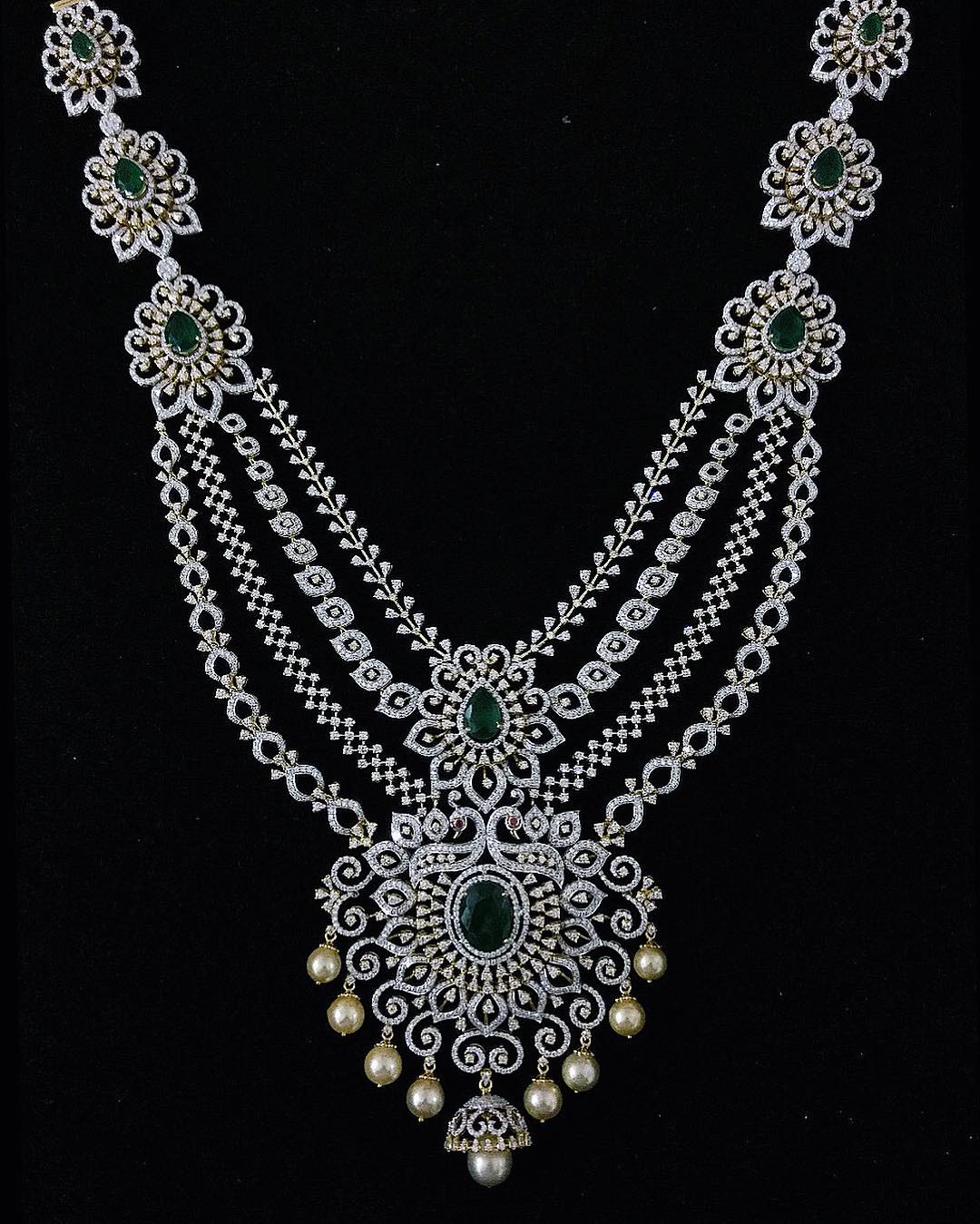 heavy diamond necklace set designs