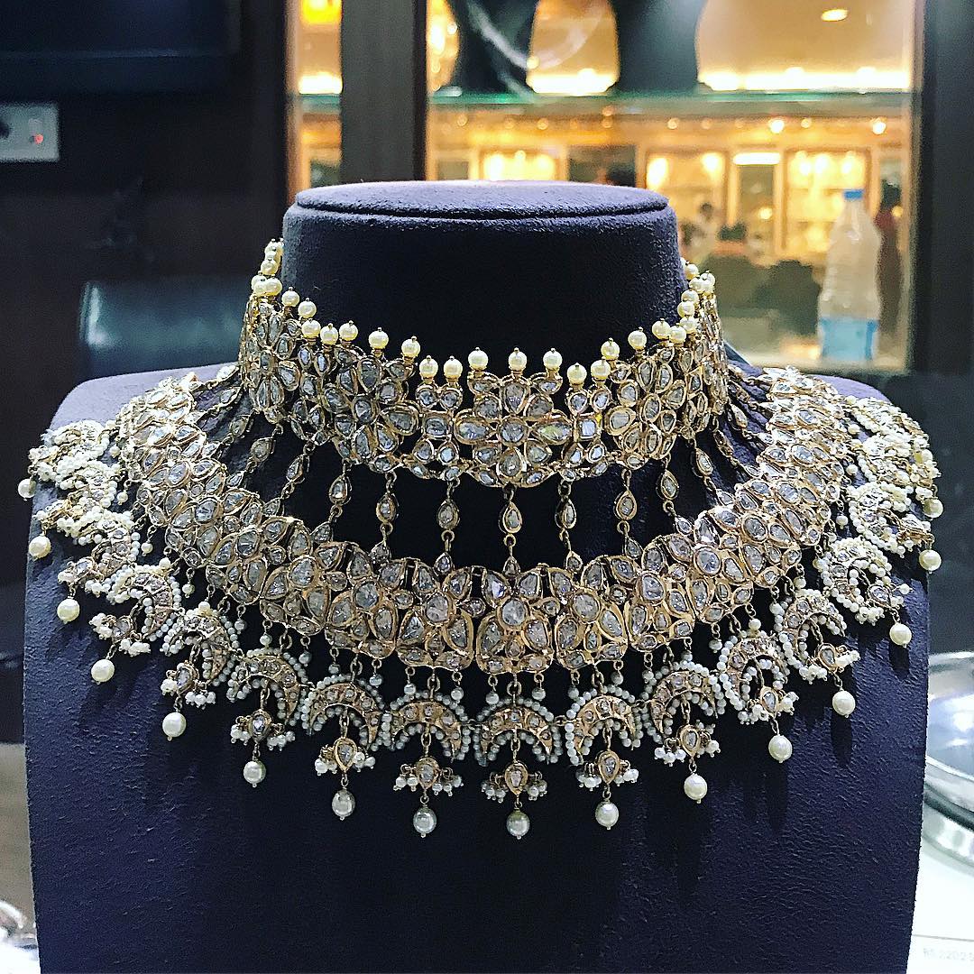 Buy Heavy Diamond Necklace Sets [ Latest Designs] • South India Jewels