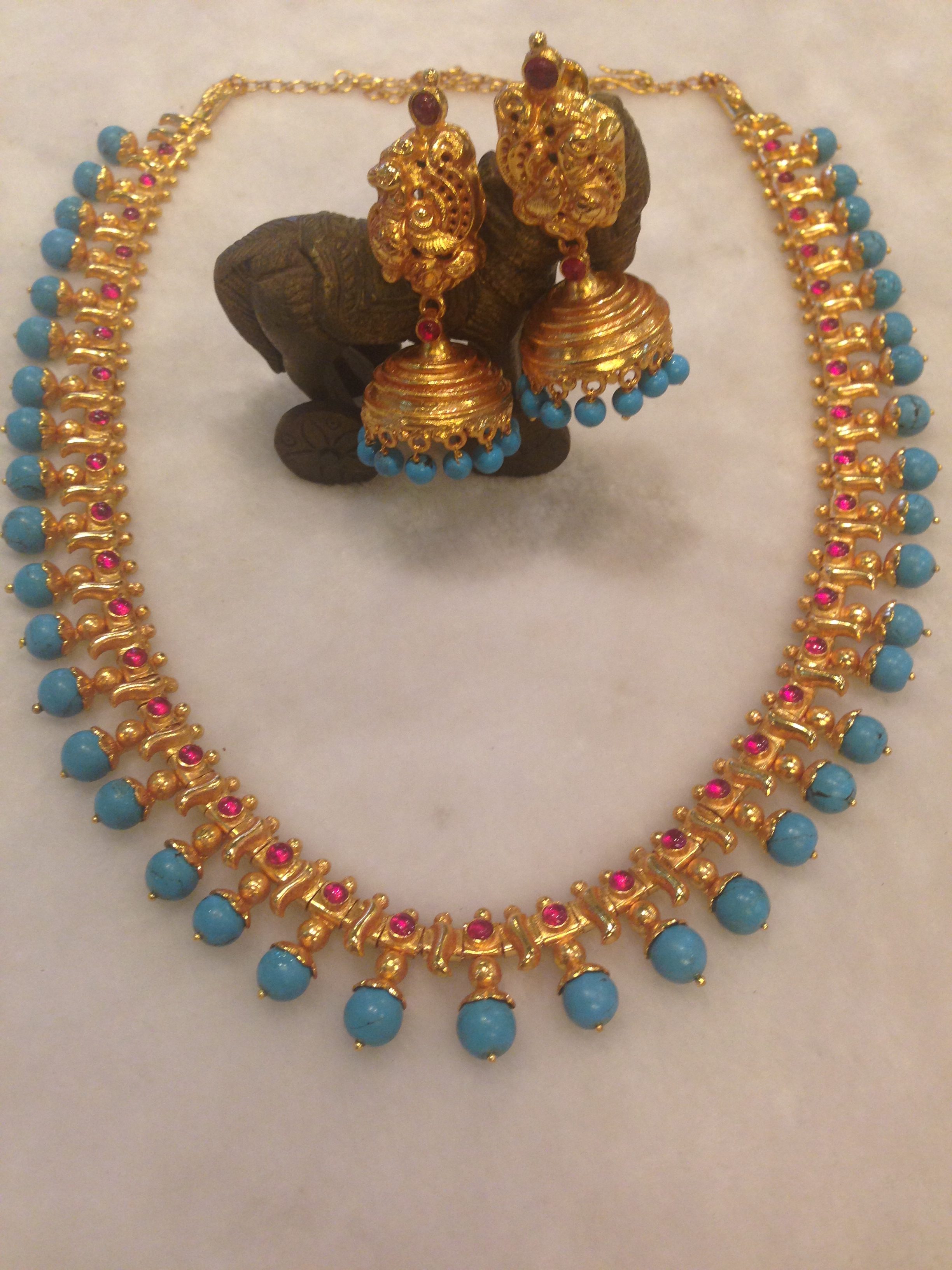 19 Super Simple Gold Necklace Designs That You Cant Resist • South India Jewels 2365