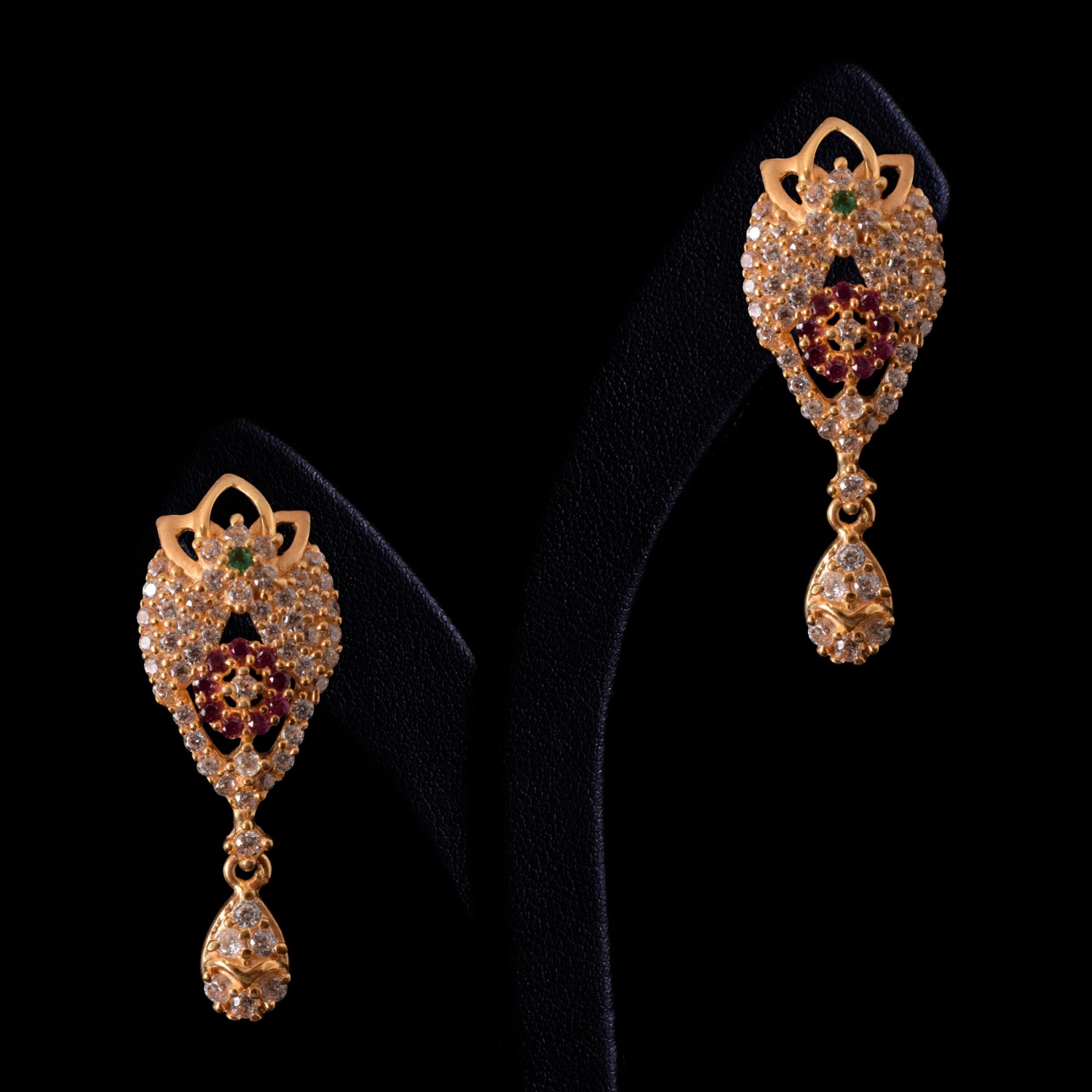 Buy Bead Beauty Dancing Gold Earrings |GRT Jewellers