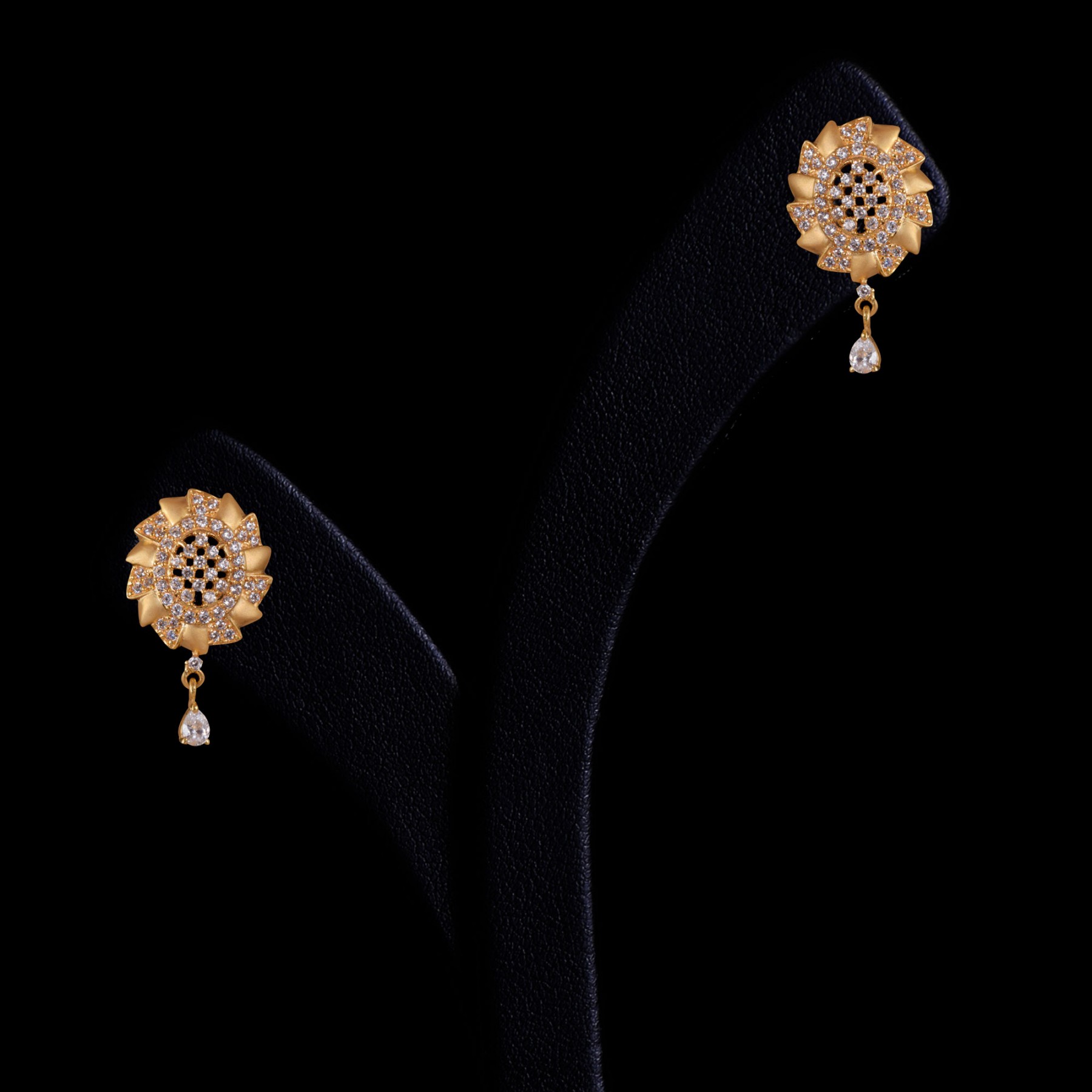 Mistral earrings small size gold Gold plated - Creations for Women Jewellery  - Création Gas Bijoux