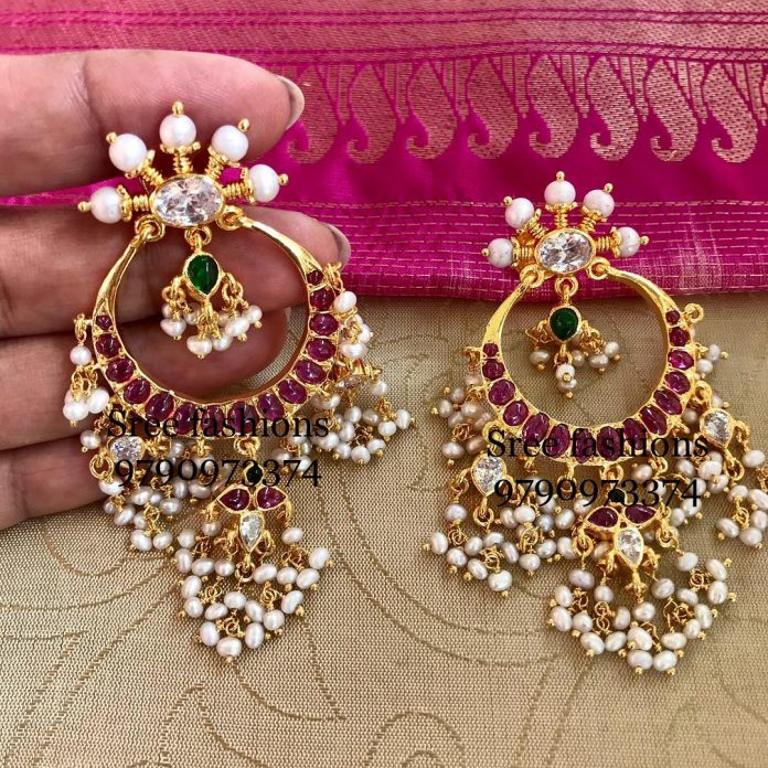 31 Chandbali Earrings Designs That Will Blow Your Mind • South India Jewels