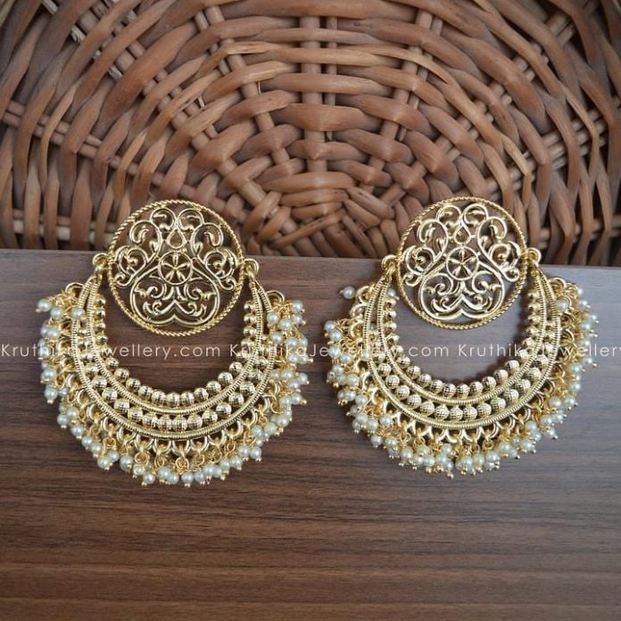 31 Chandbali Earrings Designs That Will Blow Your Mind • South India Jewels