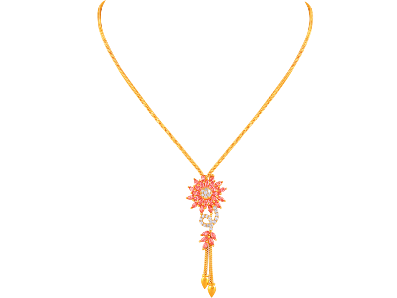 Grt gold necklace designs in 15 on sale grams with price