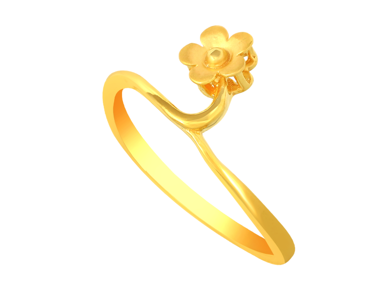 gold ring flower design