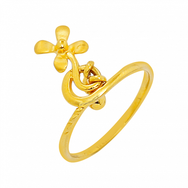 gold ring flower design