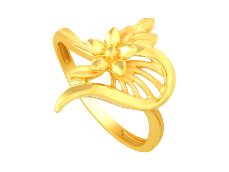 gold ring flower design