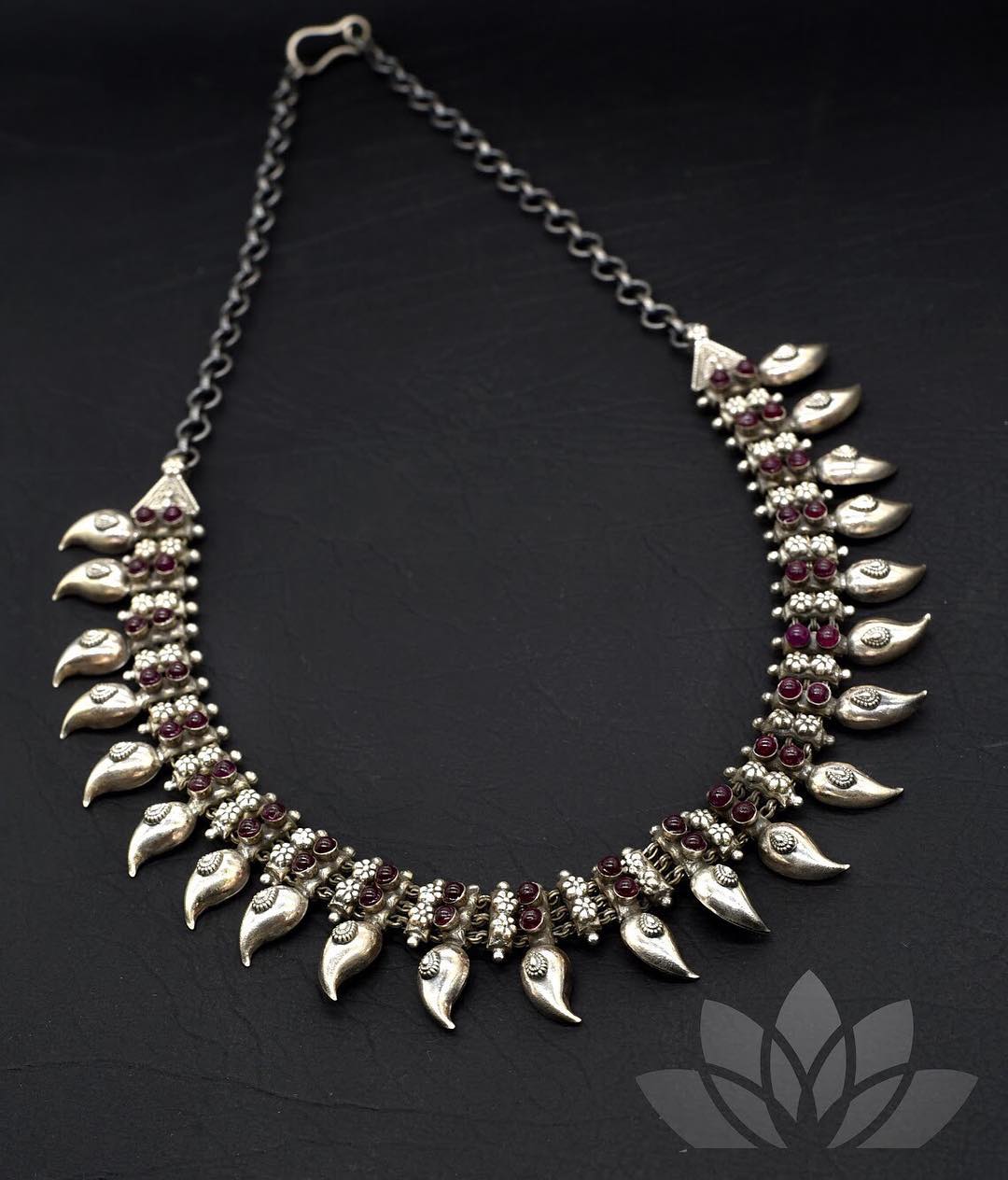 oxidized antique silver necklace designs