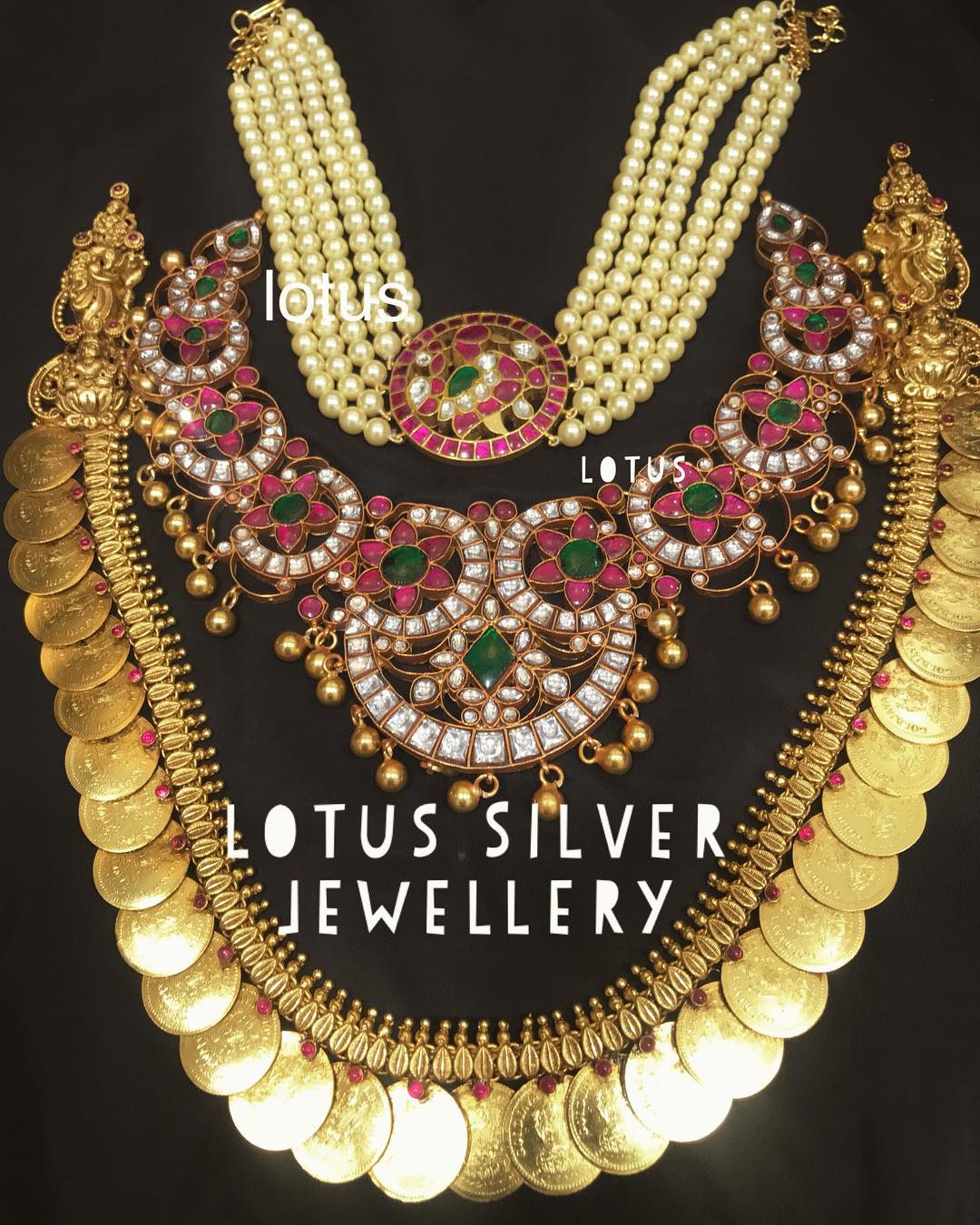 gold plated antique silver jewellery