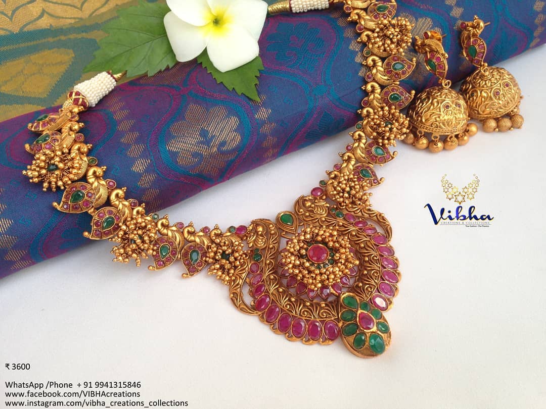 south indian style imitation jewellery designs