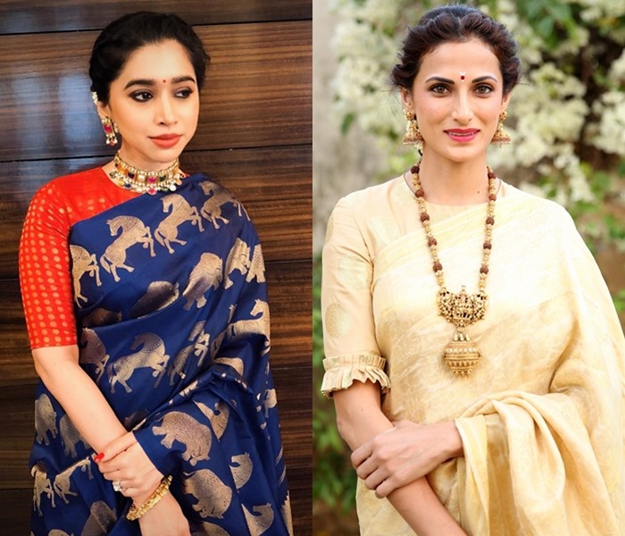 how to wear matching jewellery for sarees casual war