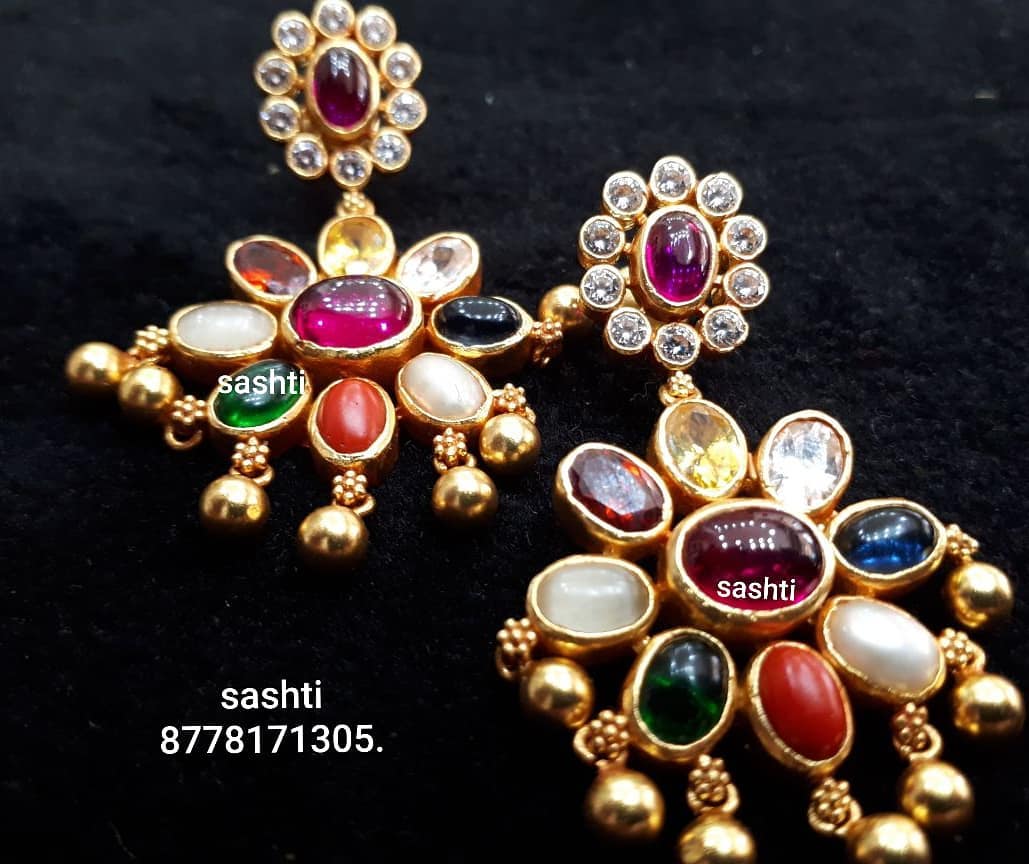 gold plated pure silver antique kundan jewellery